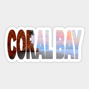 CORAL BAY - Beach Western Australia Sunrise Moon Sticker